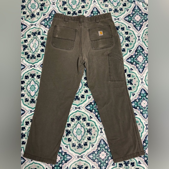 Carhartt Men's Gray Canvas Work Pants - 36X32 - Picture 3 of 9